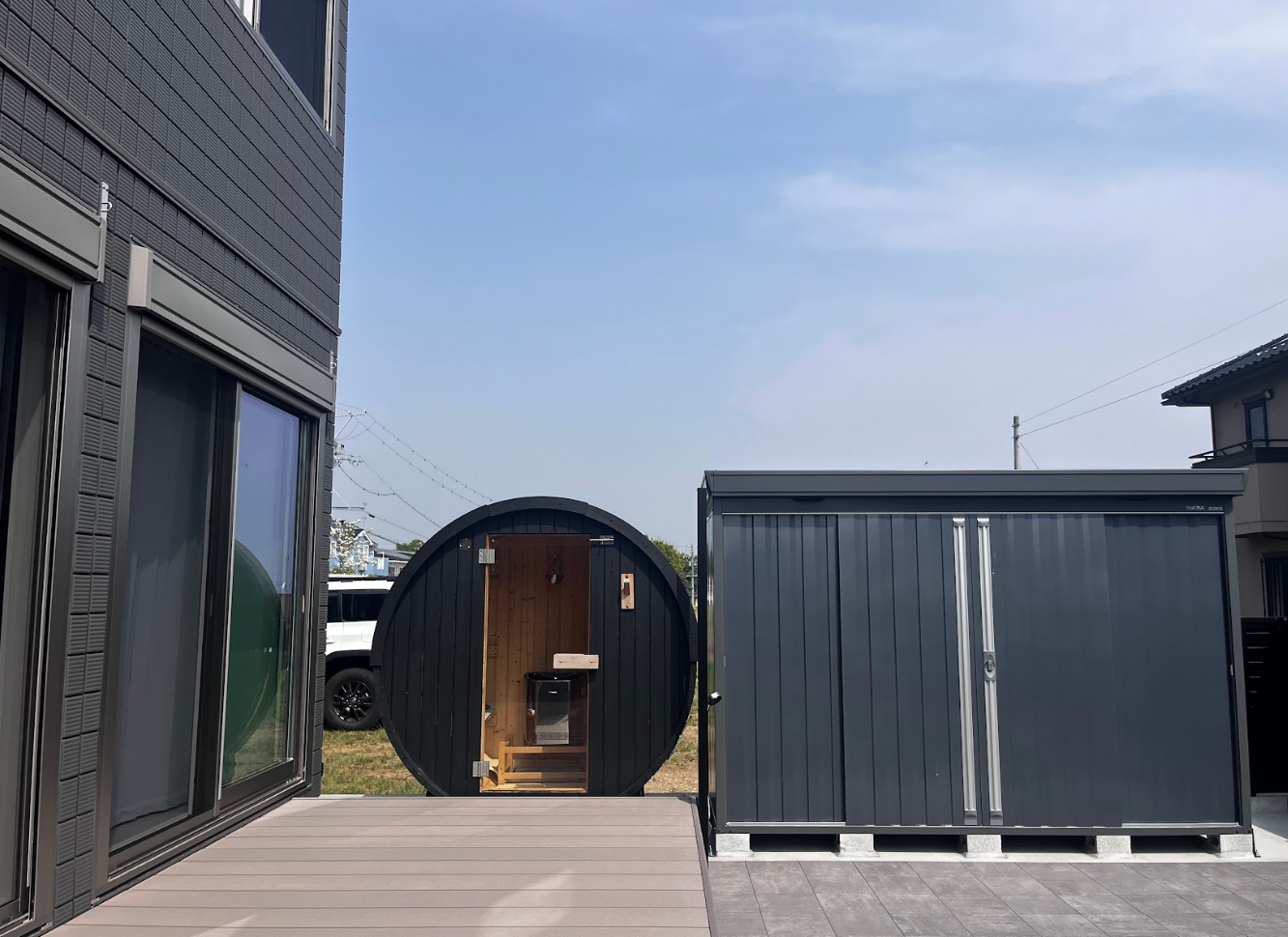 施工事例：BOXサウナ（別荘）