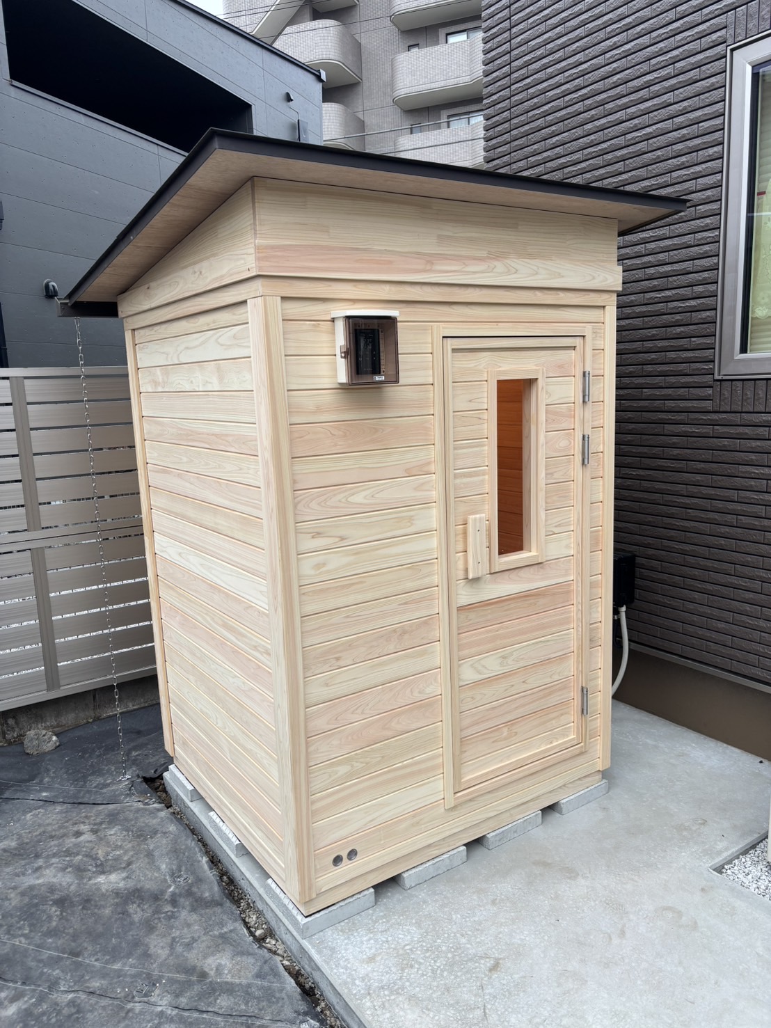 施工事例：バレルサウナ（個人宅）