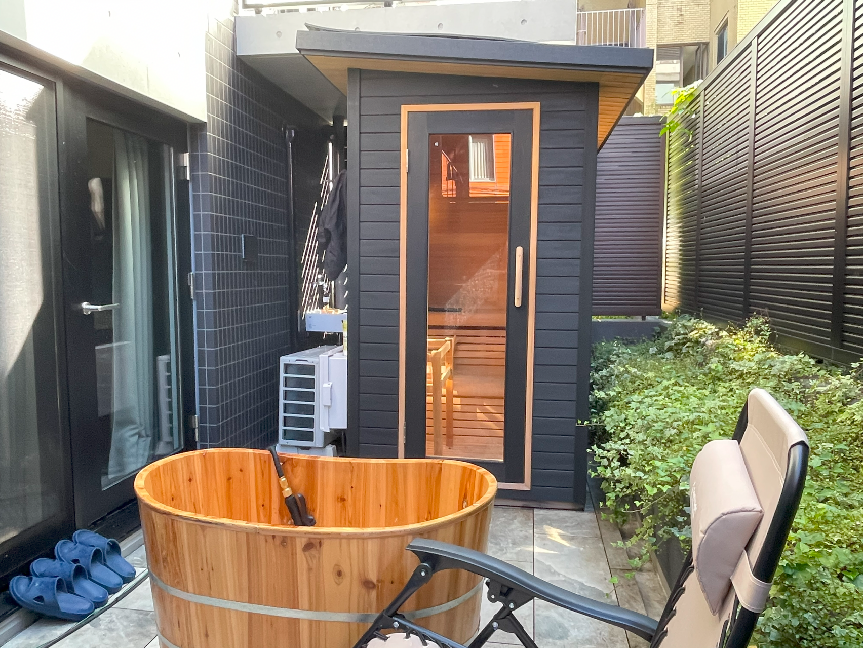 施工事例：BOXサウナ（別荘）