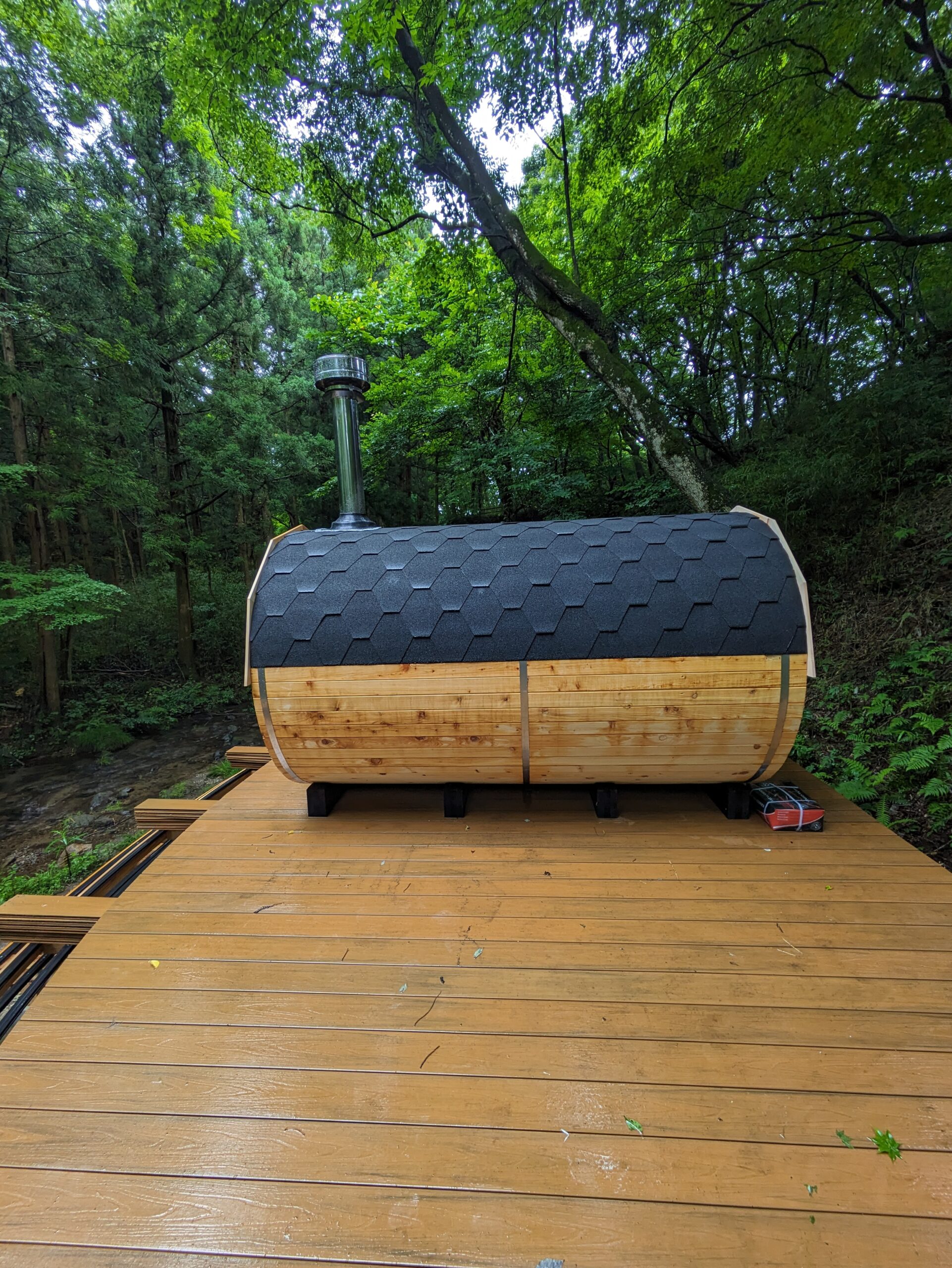 施工事例：バレルサウナ（個人宅）