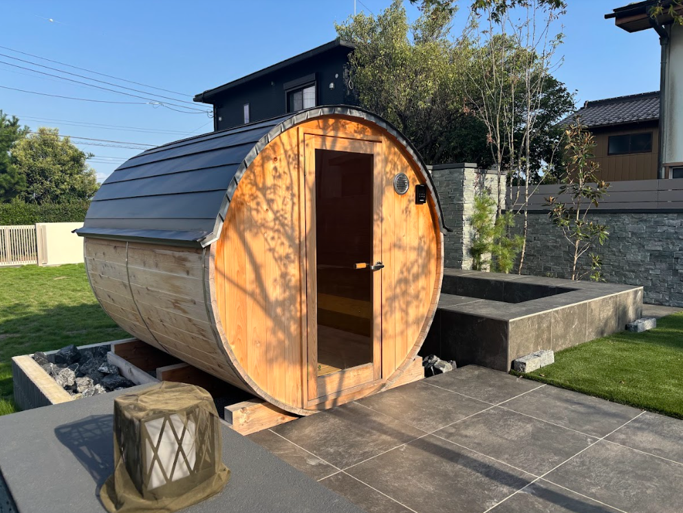 戸建て庭先バレルサウナ